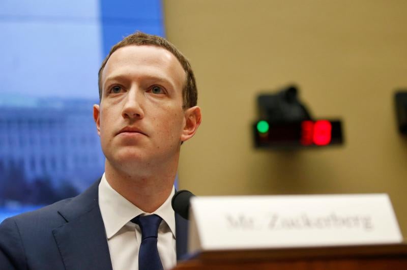 Marck Zuckerberg ante el Congreso de EE UU.