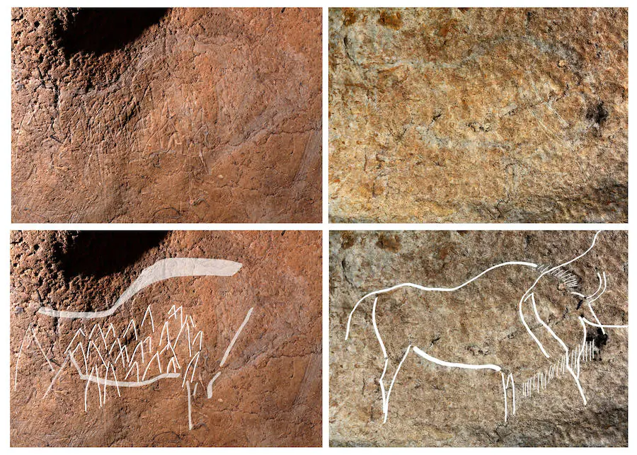 En la cueva se han hallado muchas ilustraciones de animales y los utensilios para hallarlas