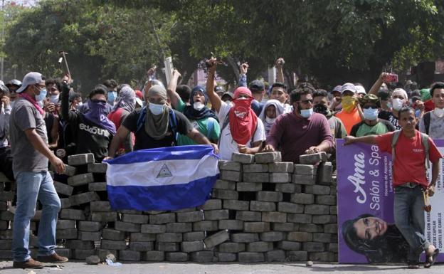 Protestas en Managua contra el Gobierno de Nicaragua.