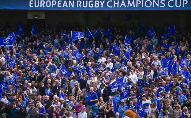 La marea azul de Leinster ha arropado a sus jugadores en las finales de Champions de 2009, 2011 y 2012./