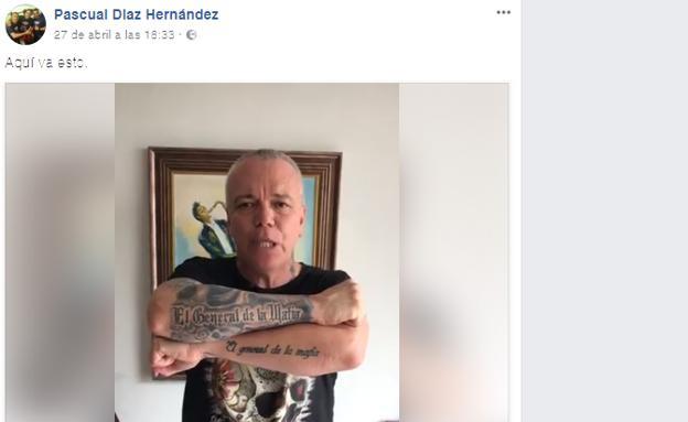Captura de uno de los vídeo que el edil compartió de John Jairo Velásquez, 'Popeye', exsicario de Escobar./ 