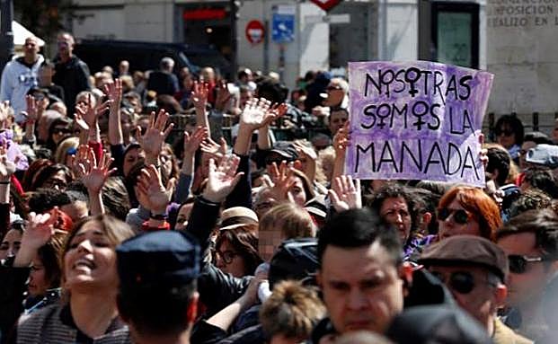 Protesta en Madrid por la sentencia impuesta a La Manada.
