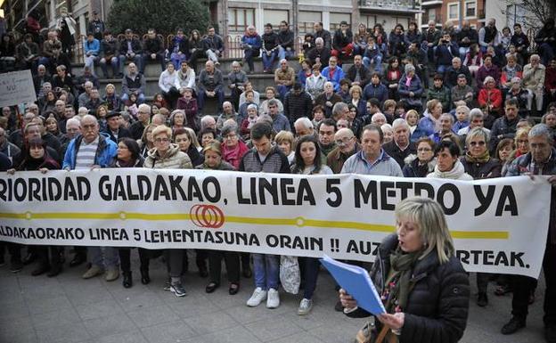 Protesta celebrada en Galdakao el pasado año.