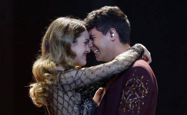 Un momento de Amaia y Alfred, en la final de Eurovision 2018.