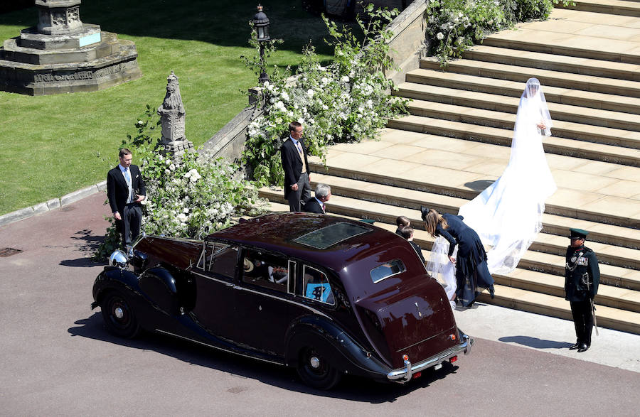 Fotos: El vestido de novia de Meghan Markle al detalle