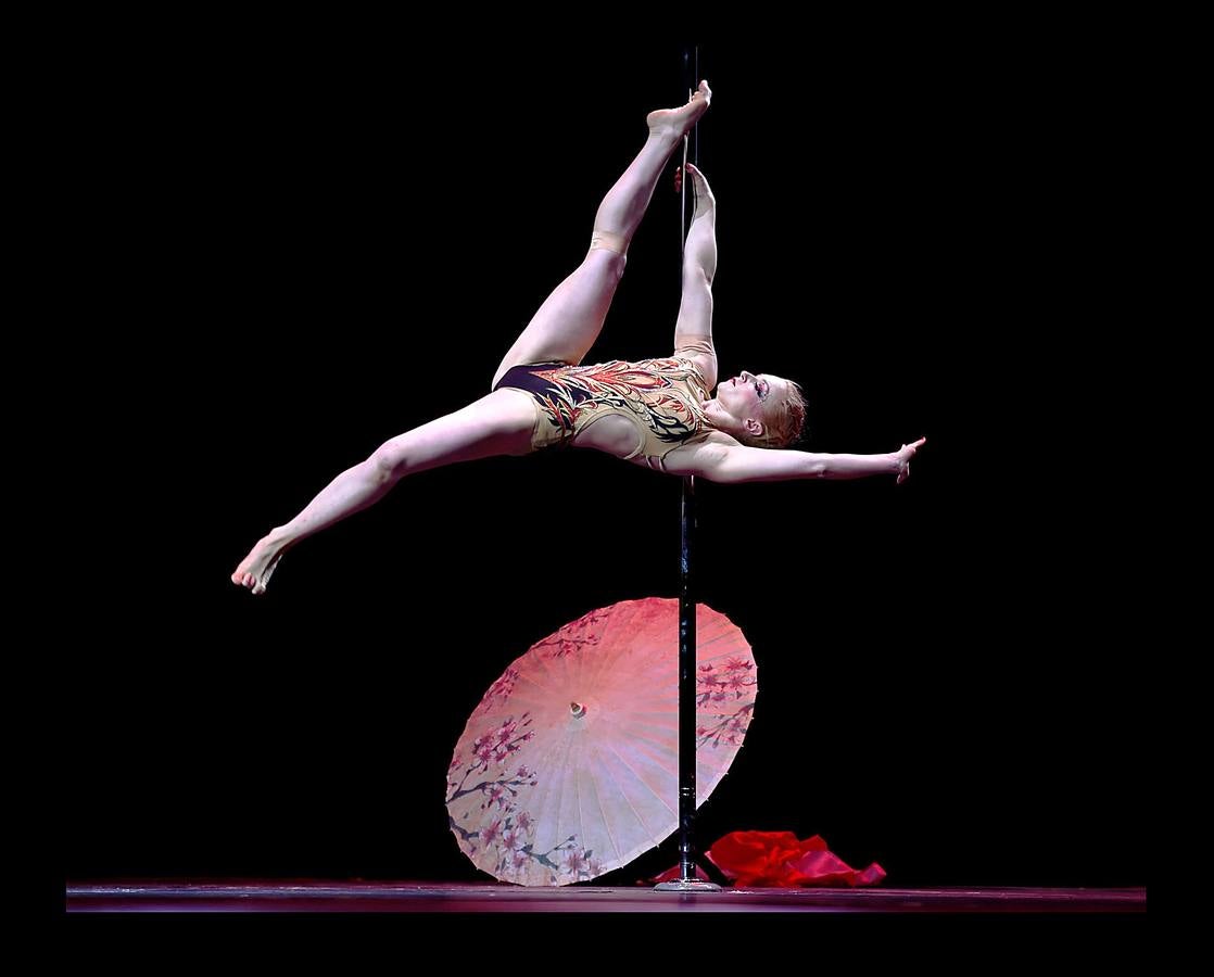 La popularidad del «Pole Dance», también conocido como baile de barra o barra americana, ha crecido extraordinariamente en los últimos años. En la actualidad es reconocido como una forma de arte escénico y de gimnasia aeróbica y anaeróbica que se practica en escuelas de gimnasia de todo el mundo. En 2005 se celebró el primer campeonato mundial de Pole Dance en Amsterdam. La World Pole Federation, que aglutina a más de 40 países, eligió este año como escenario de la competición la ciudad china de Tianjin, donde están tomadas las fotografías.