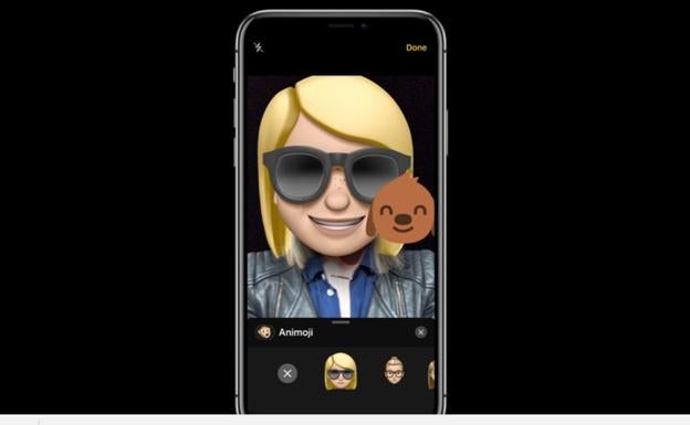 Ejemplo de un animoji basado en una persona real. 