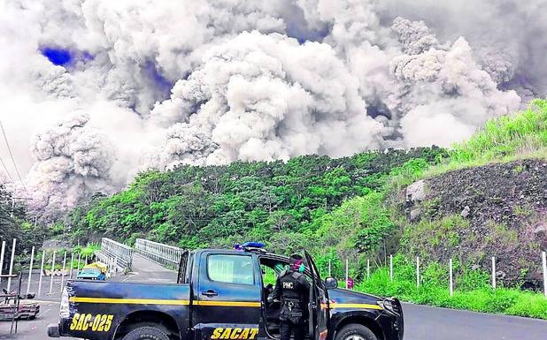 Espectaculares imágenes del volcán de Fuego de Guatemala.