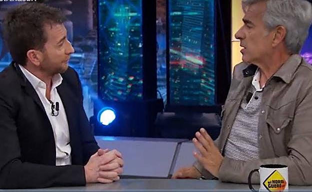 Imanol Arias, en un momento de la entrevista con Pablo Motos.