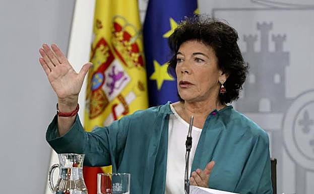 Isabel Celaá, portavoz del Gobierno.