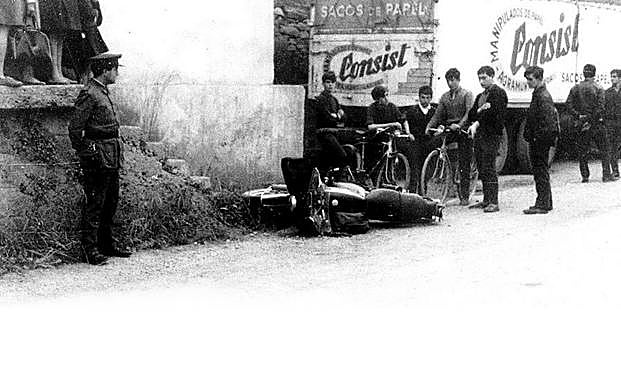 Imagen tomada en el lugar donde fue asesinado José Antoio Pardines horas después del crimen.