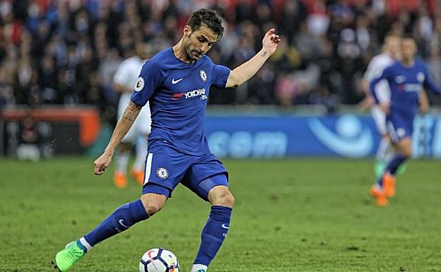 Cesc, durante un partido con el Chelsea.