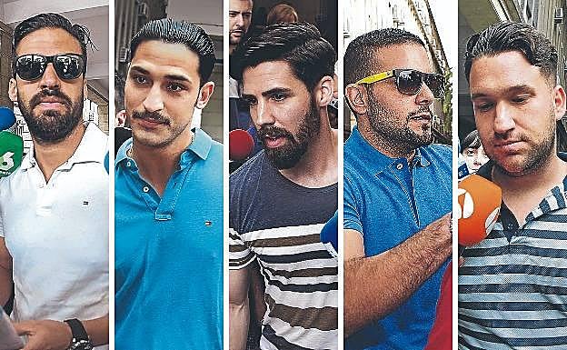 Los cinco miembros de 'La Manada'.