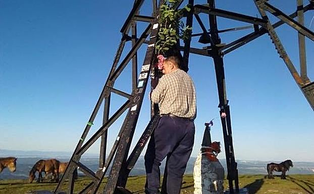 'Atxondo' colocando el arbusto. 