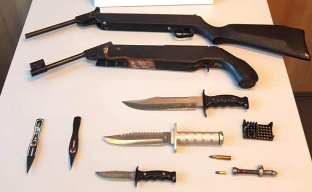 Detienen en Logroño a un hombre por violencia machista y por almacenar varias armas en su casa