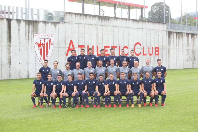 La plantilla del Bilbao Athletic 2018-19.