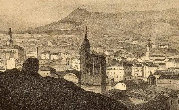 Vista de Bilbao en el siglo XIX.