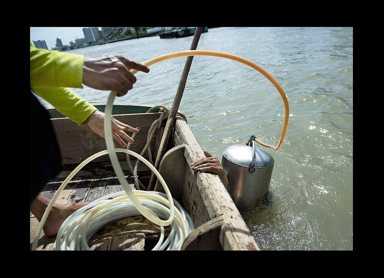 Hace unas semanas, equipos de buzos bien entrenados acapararon el interés mundial por el audaz rescate de 12 niños en una cueva anegada en Tailandia. Pero los buceadores de una pequeña comunidad de ese país, conocida como los «Indiana Jones,» se zambullen a diario hasta a 30 metros con un rudimentario casco de metal, que recuerda a una olla conectada a un tubo de goma, en el turbio cauce del río Chao Phraya, en Bangkok, en busca de tesoros. A veces, consiguen encontrar monedas, joyas o cerámica que pueden vender hasta por el doble del salario mínimo; otras, el hallazgo es macabro: cráneos y esqueletos sobre el lecho del río. Siempre a oscuras.