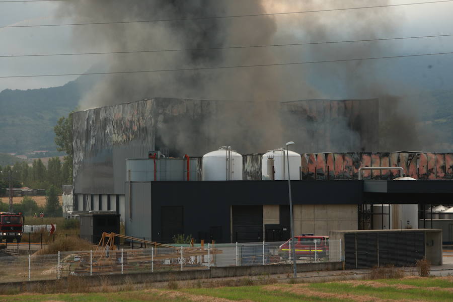 Fotos: Incendio en la planta de la quesería Aldanondo en Salvatierra