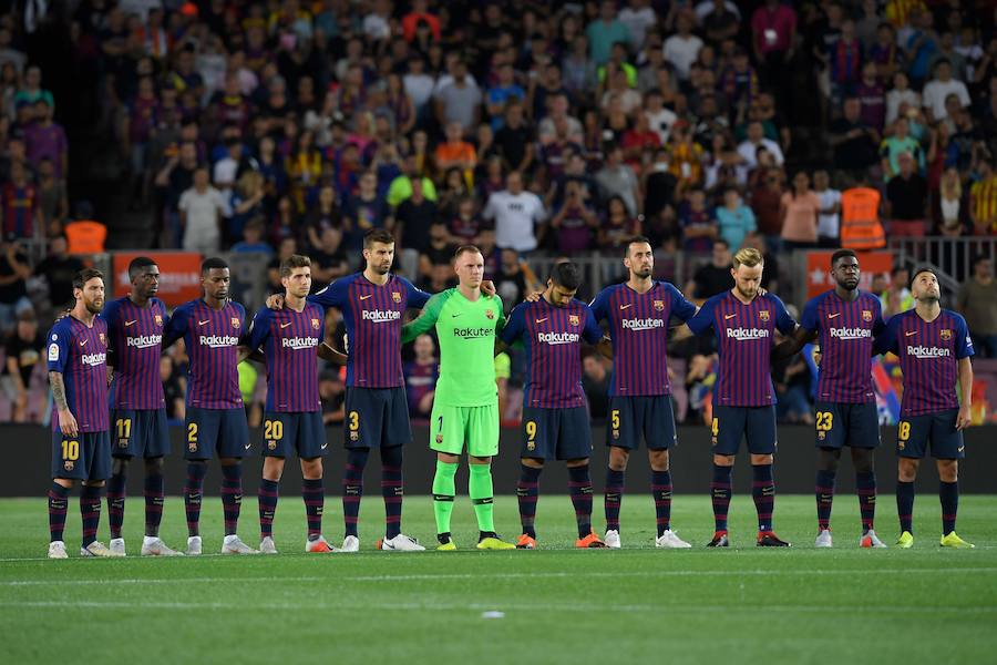 El Camp Nou ha albergado este sábado el primer partido de la Liga Santander de la temporada 2018-2019