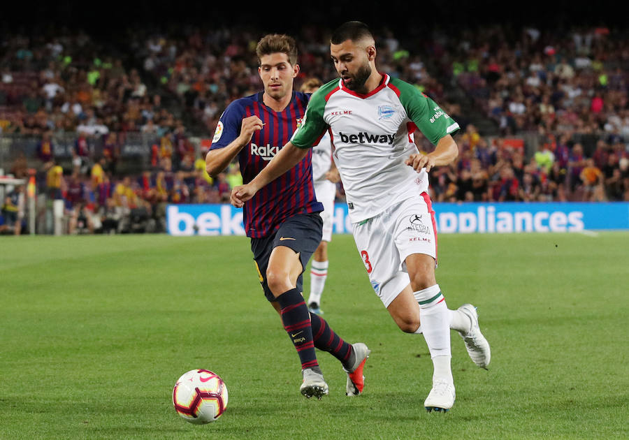 El Camp Nou ha albergado este sábado el primer partido de la Liga Santander de la temporada 2018-2019