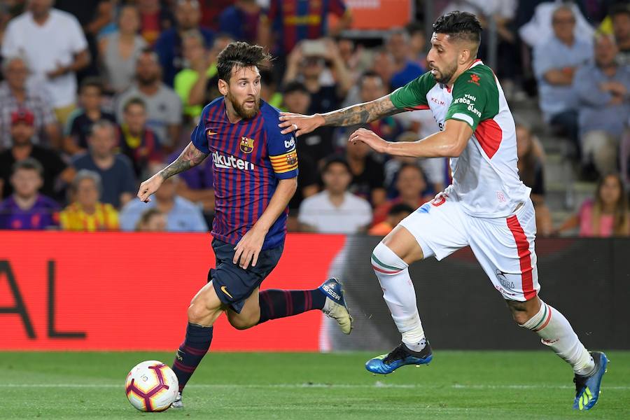 El Camp Nou ha albergado este sábado el primer partido de la Liga Santander de la temporada 2018-2019