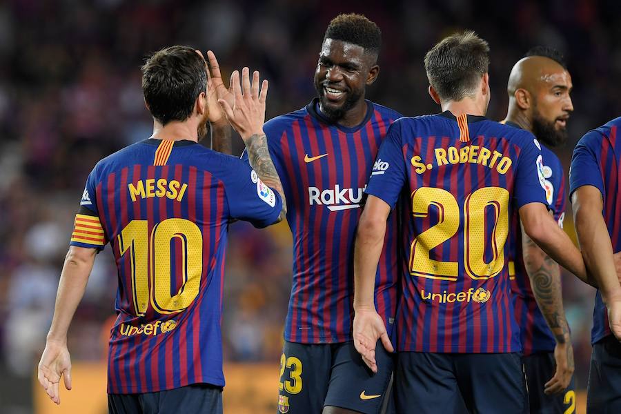 El Camp Nou ha albergado este sábado el primer partido de la Liga Santander de la temporada 2018-2019