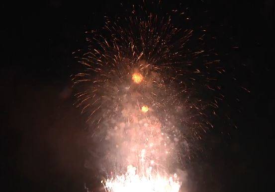 Uno de los momentos de la Pirotecnia Poleggilo.