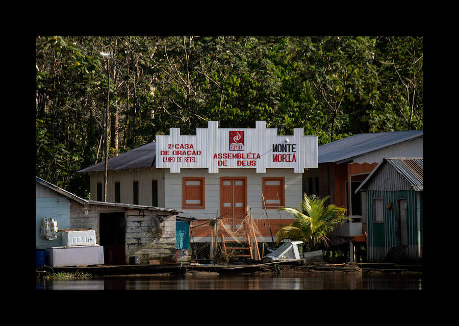 Científicos investigan sobre delfines de río en la Reserva de Desarrollo Sostenible Mamiragua en el estado de Amazonas, Brasil.