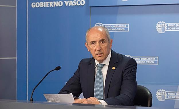 Josu Erkoreka, en rueda de prensa. 