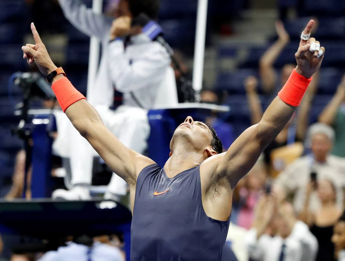 Las mejores imágenes del partido de cuartos de final del Abierto de Estados Unidos entre Rafa Nadal y Dominic Thiem. 