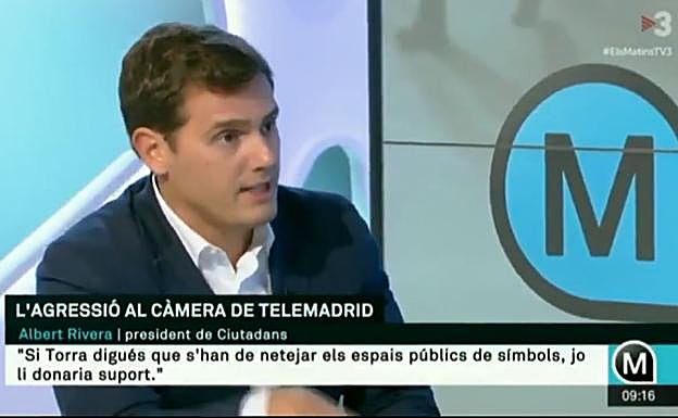 Albert Rivera, durante la entrevista.