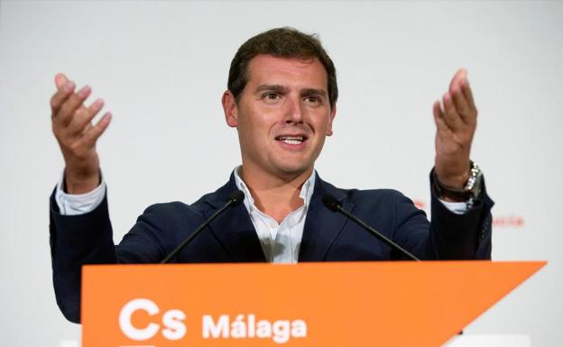 Albert Rivera, este sábado en Malaga.