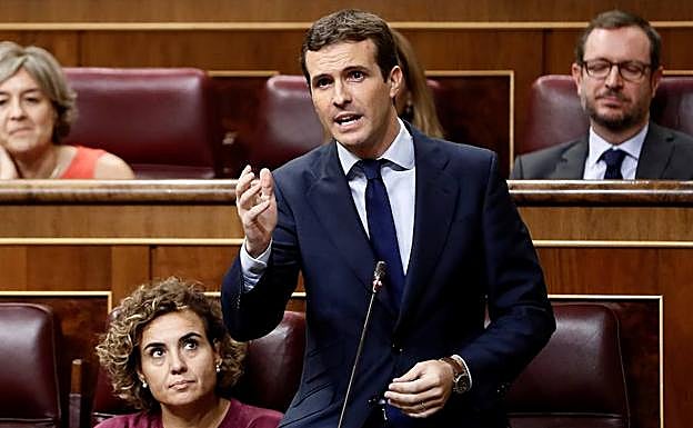 El presidente del PP, Pablo Casado.