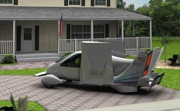 Recreación en 3D del coche volador 'Transition'.