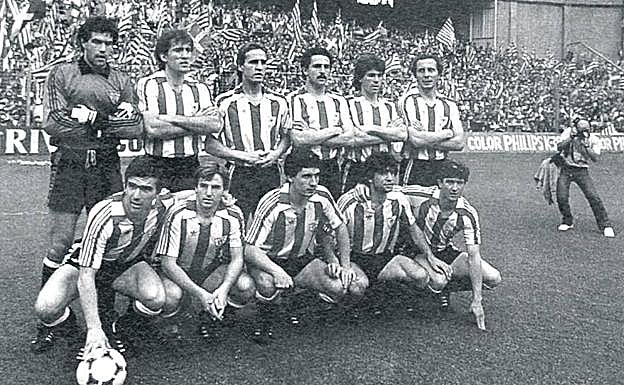 El equipo que ganó a la Real 2-1 para lograr el título de Liga de 1984.
