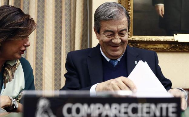 El exsecretario general del PP, Francisco Álvarez Cascos, durante su comparecencia en el Congreso. 