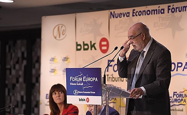 Jesús Loza durante la intervención de esta mañana.