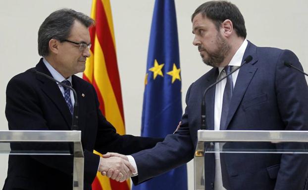 Artur Mas (i) y Oriol Junqueras. 