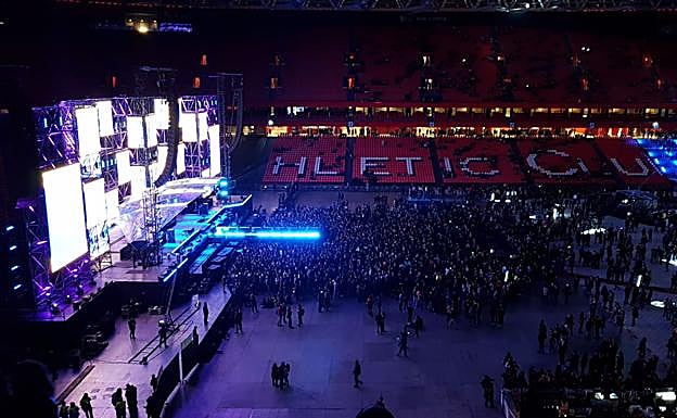 El ambiente se va caldeando en San Mamés.