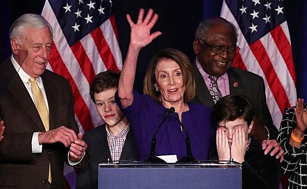 Nancy Pelosi, líder del partido demócrata. 