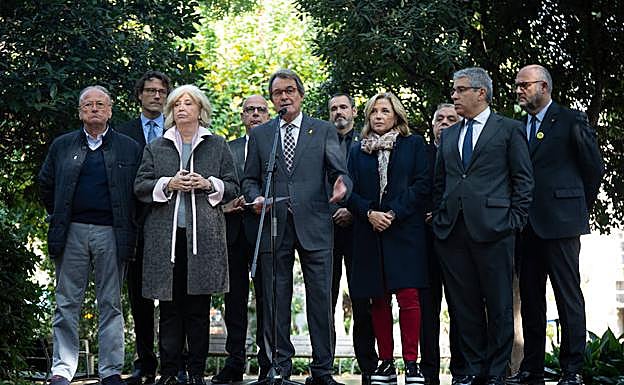 Artur Mas y otros miembros del anterior Govern se pronuncian sobre la sentencia del 9N.