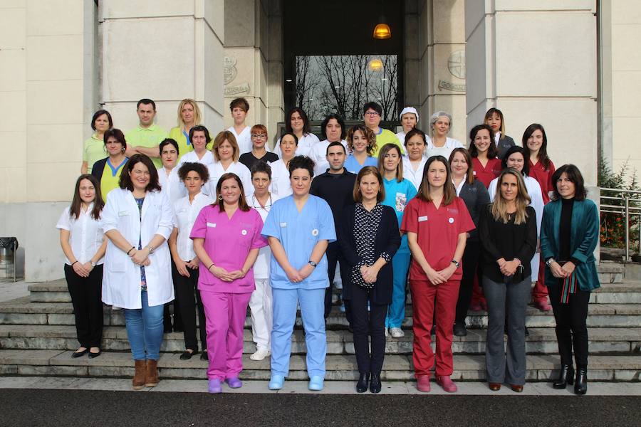 Plantilla de la residencia IMQ Ingurco Orue, que ha obtenido el reconocimiento de Aenor. 