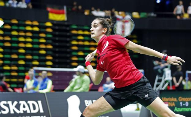 Clara Azurmendi, en un partido.