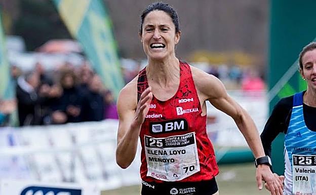 Loyo en pleno esfuerzo en el cross de Soria donde logró hacer podio