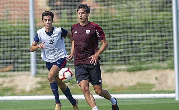 Iturraspe, en un entrenamiento.