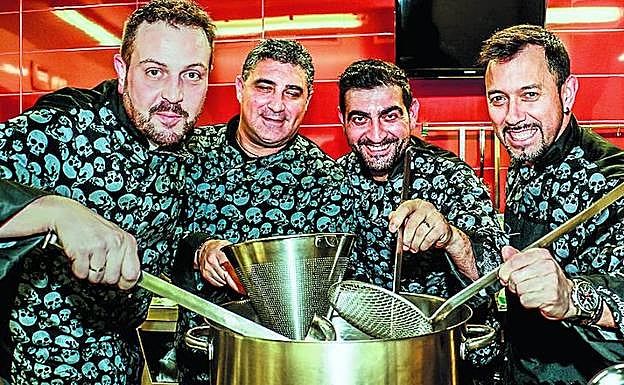 De izquierda a derecha, Sergio Hinojal, Javi Aldeano, David Francés y Jorge Fernández de Landa.