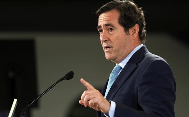 El presidente de la patronal CEOE, Antonio Garamendi.