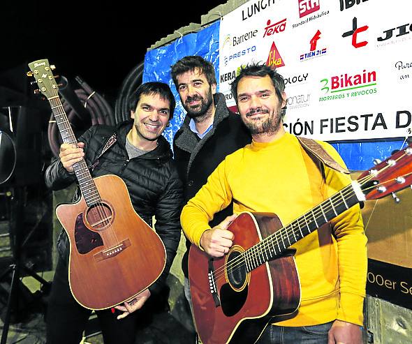 Gabi Uribe, Gorka Álvarez y Carlos Uribe.