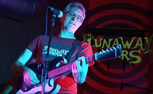 Santiago Delgado, durante su actuación.